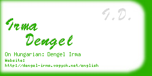 irma dengel business card